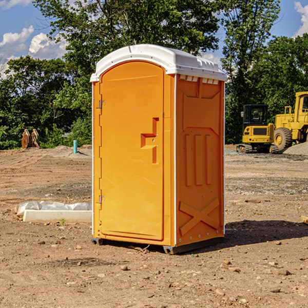 how often are the porta potties cleaned and serviced during a rental period in Dunlap OH